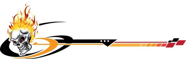 Κρανίο Ghost Rider ταχύτητα παράδοσης. Μασκότ για αθλητικές ομάδες. Λειτουργεί μεγάλο για t-shirt σχέδια, λογότυπο επιχείρησης μασκότ και οποιοδήποτε άλλο σχέδιο. Έτοιμο για αυτοκίνητο ζωγραφική ή Αυτοκόλλητο βινυλίου κοπής. — Διανυσματικό Αρχείο