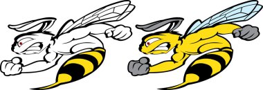 Süper Bee hız uçan teslim. Arı boks spor takımları için maskot. T-shirt tasarımları, iş maskot logo ve başka bir tasarım için büyük iş. Araba boya veya sticker vinil kesim için hazır.