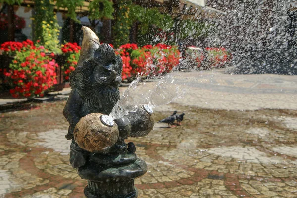 Detail One Gnome Statues Wroclaw Poland Hidden Streets Center City — Stock Photo, Image