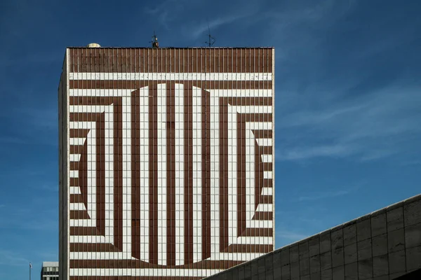 Former Hotel Bratislava Called Kyjev Interesting Facade Pattern Made Windows — Stock Photo, Image