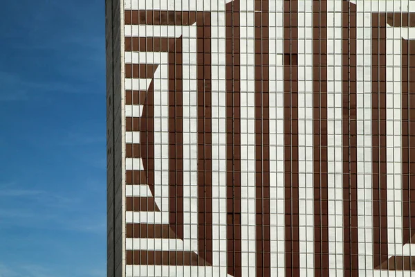 Former Hotel Bratislava Called Kyjev Interesting Facade Pattern Made Windows — Stock Photo, Image