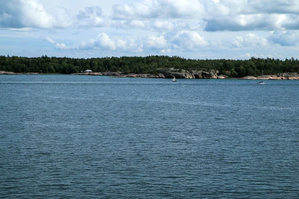The Picture from a ferry between Sweden and Finland. The small Swedish islands are visible from the boat.