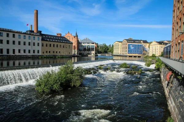 Centro Ciudad Norrkpping Suecia Con Interesante Combinación Arquitectura Moderna Histórica — Foto de Stock