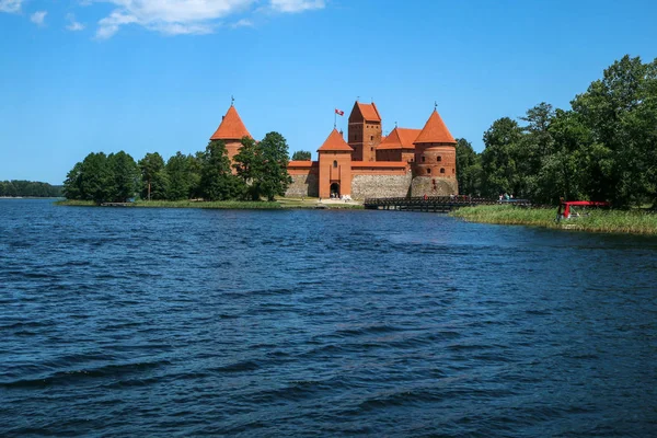 Ατραξιόν Στη Λιθουανία Παλιό Κάστρο Trakai — Φωτογραφία Αρχείου