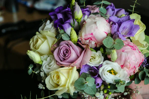 Szczegółowy Obraz Ślubnego Bukietu Kwiatów — Zdjęcie stockowe