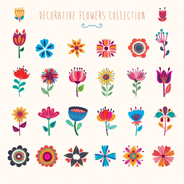 Dekorative florale Kollektion — Stockvektor