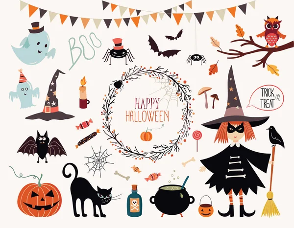 Halloween elementen collectie — Stockvector