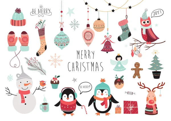 Éléments de Noël collection (design vectoriel ) — Image vectorielle