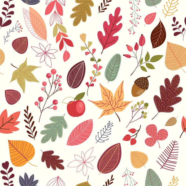 Autumn seamless pattern — Stock Vector