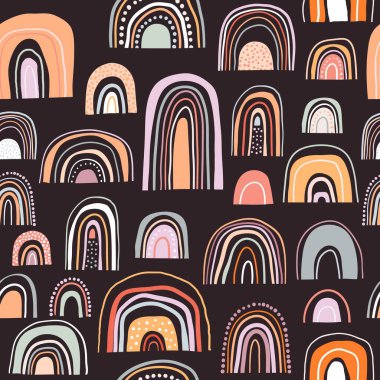 Dekoratif gökkuşakları ile soyut ve kusursuz desen