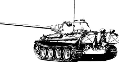 tank mürekkeple boyalı