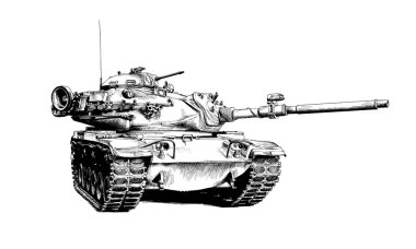 ağır tank mürekkeple boyalı