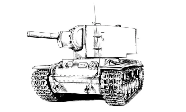 El tanque pesado está pintado con tinta — Foto de Stock