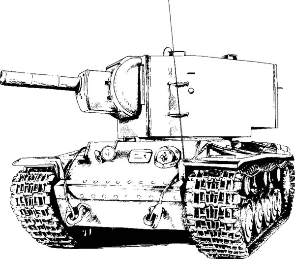 O tanque pesado é pintado com tinta — Vetor de Stock