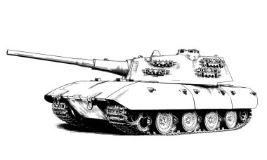 tank mürekkeple boyalı