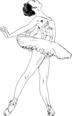 rahat kıyafetler, el kroki tarafından mürekkeple çizilmiş ince kız güzel