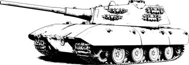 tank mürekkeple boyalı