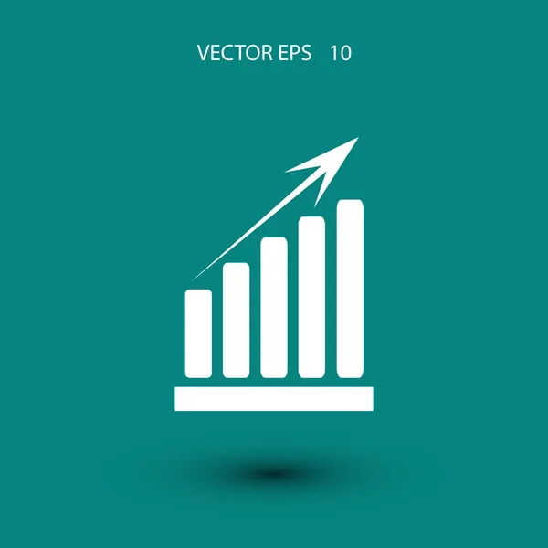 Ícone de diagrama de crescimento —  Vetores de Stock