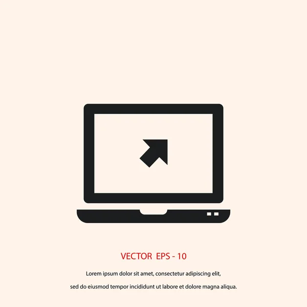 Icono del monitor vectorial — Vector de stock