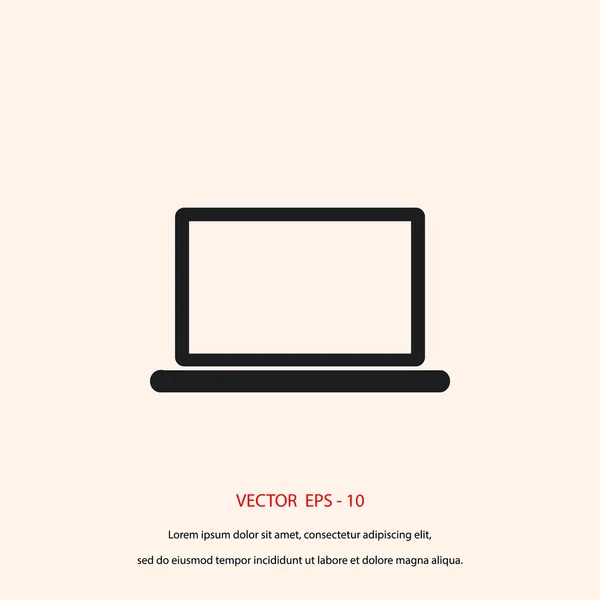 Вектор иконки ноутбука — стоковый вектор