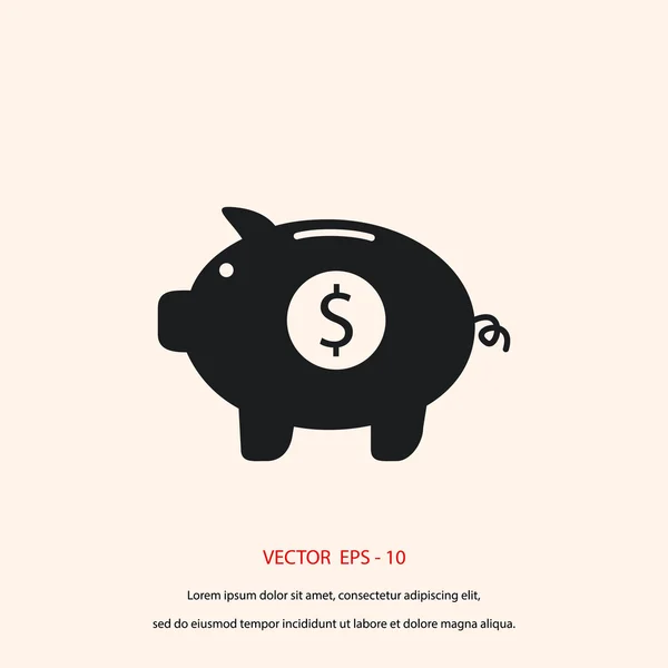 Свинячий банк векторна іконка — стоковий вектор