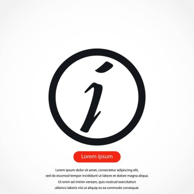 Bilgi işareti vektör simgesi