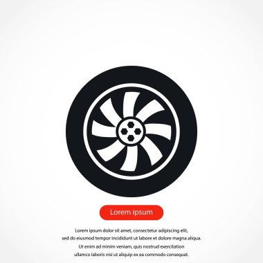 tekerlek vektör simgesi