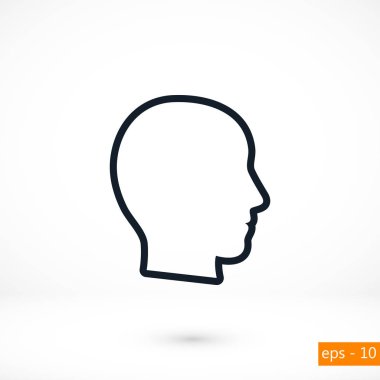 Kafa vektör simgesi