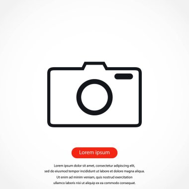 Fotoğraf kamerası vektör simgesi