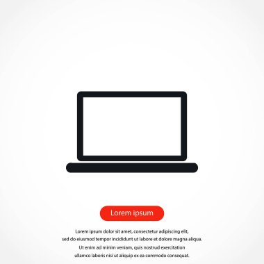 Dizüstü bilgisayar Simgesi Vektörü