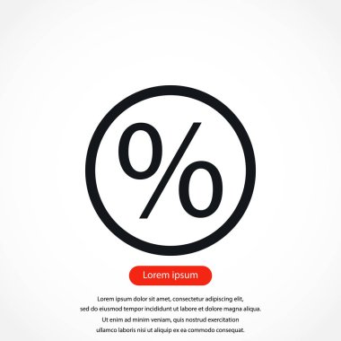 yüzde simge vektör