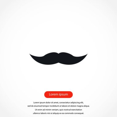 Bıyık simge vektör