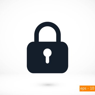 asma kilit simgesi vektör