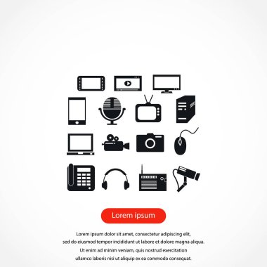 serisi simge seti ve mobil cihazlar.