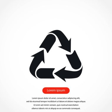 geri dönüşüm işareti simgesi