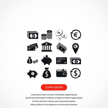 Finans simgeler vektör