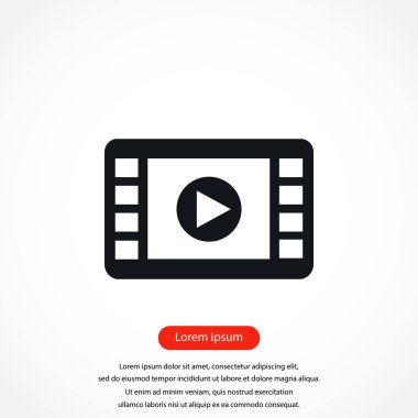 film film şeridi vektör simgesi