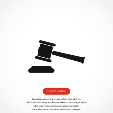 Çekiç yargıç vektör simgesi