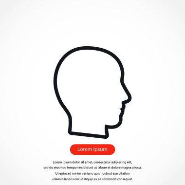 Kafa vektör simgesi