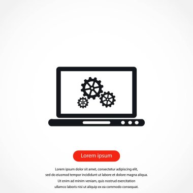 ayar dizüstü simge vektör