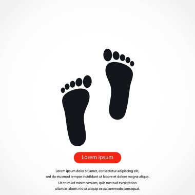 Ayak vektör simgesi