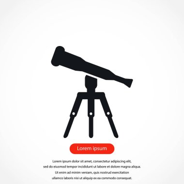 Teleskop simge vektör