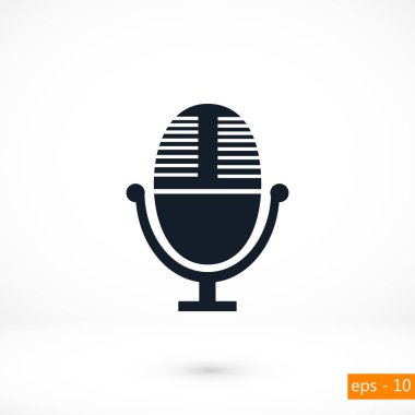 vektör mikrofon simgesi