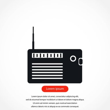 radyo simge vektör