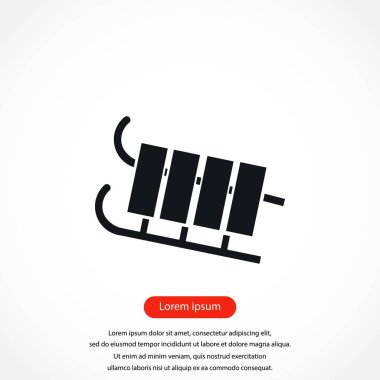 atlı kızak simge vektör