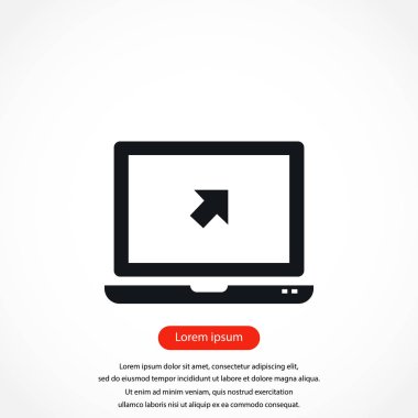 vektör monitör simgesini