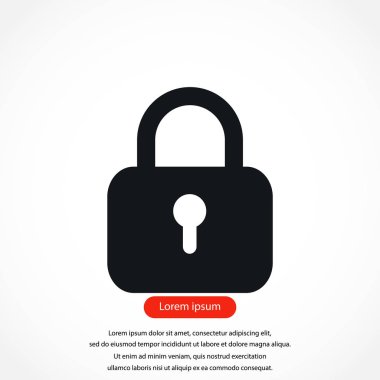 asma kilit simgesi vektör