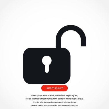 asma kilit simgesi vektör