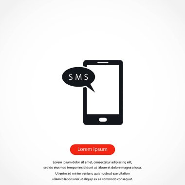 Akıllı telefon sms simgesi