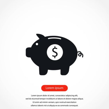 domuzcuk banka vektör simgesi